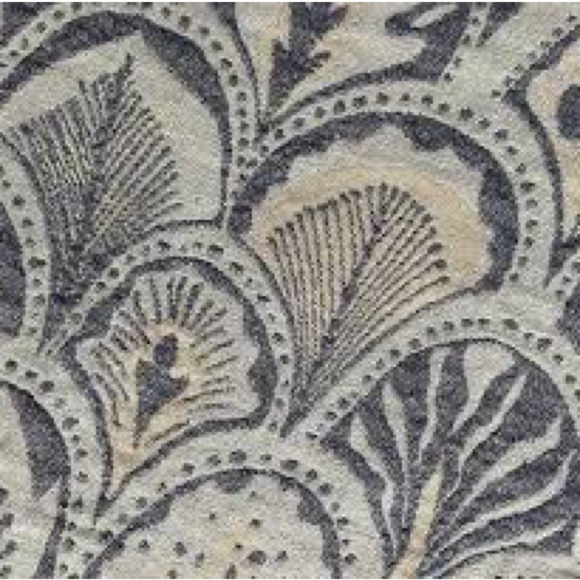 Succulents in Blue Woven Organic Cotton 2-in-1 Wrap Scarf Anthropologie Holiday - Picture 8 of 13